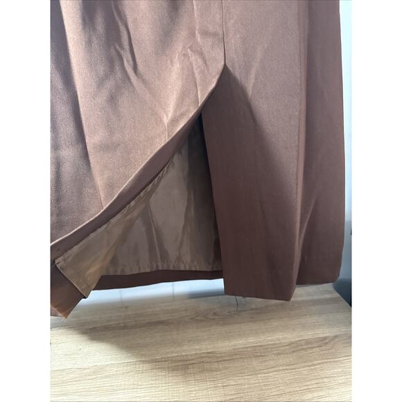 Vintage Lynda's NY 24W Brown Skirt Formal Office V9 - Picture 8 of 8